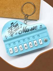 Mini Musical Piano Keychain Sound Light Effect For Music Lovers Kids Backpack Charm Holiday Gift - A - View 3