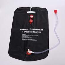 1pc 5 Gallon/20L Camping Shower Bag, Portable Shower Bag With Detachable Hose And On/Off Shower Head, Suitable For Camping, Beach, Swimming And Outdoor Travel - Black - View 14
