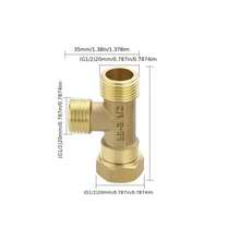 1/2 Inch Brass Fittings, Push-To-Connect Fitting Kit, Quick Connect Push-In Fittings, Suitable For PEX Copper Pipes And CPVC Pipes, Brass Elbow Tee, Brass Accessories - Common to Europe and America - View 11