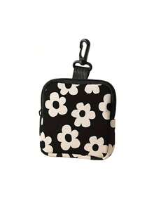 Floral Print Coin Purse With Detachable Hook, Multi-Functional Mini Zippered Wallet, Can Hold Cash, Cards, Earphones, Etc., Cute Waist Bag, Stylish And Compact Phone Pouch, An Everyday Essential. For Women Wallet Mini Wallet Purse Wallet Small Wallet Cute Wallet Coin Wallet Travel Essential Summer - Multicolor - View 8