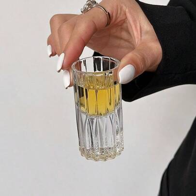 Copa de vidrio estilo retro Ins, mini copa de un bocado, vaso de licor de lujo y alta gama, vaso de whisky, cáliz