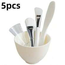 Bộ dụng cụ tự làm mặt nạ, gồm bát trộn, cọ thoa mặt nạ bằng silicon, thìa vét và thìa đong + 10 miếng dán mặt nạ, dụng cụ chăm sóc da và vật tư làm đẹp. - Nhiều màu - Xem 13