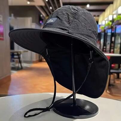 1 chiếc mũ chống nắng thời trang unisex - Thích hợp cho câu cá, leo núi, cắm trại | Chất liệu polyester thoáng khí, có thể giặt, có các màu kaki, đen, xanh navy.