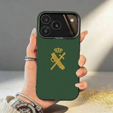 Funda para teléfono con emblema de la  de España para iPhone 17, 16, 15, 14, 13, 12, 11, Pro, MAX, blanca mate, a prueba de golpes. - Verde militar - Ver 3