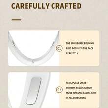 Máy tạo hình khuôn mặt chữ V sạc điện với màn hình LED - 6 chế độ & 15 mức cường độ, chức năng massage và rung, thiết kế công thái học 180°, cáp sạc USB và dây đeo điều chỉnh được, chất liệu nhựa ABS. - Nhiều màu - Xem 9