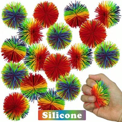 12pcs/6pcs/4pcs/1pc Sensory Toy Set/Mini Sensory Toy Set, Colorful Bouncy Balls And Soft Balls, Suitable For Children And Adults, Great Birthday Gift Choice, Rainbow Plush Balls And Sticky Balls Stress Relief Toys - Holiday Party Favors! Plastic Balls, Wobble Balls Set, Stretchy Balls, Teens Christmas Stocking Stuffers, Sensory Toys, Balls, Squishy Balls - Perfect Birthday Gifts For Kids And Adults, Back To School, Valentine's Day