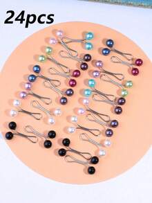 Bộ 24/12 chiếc ghim cài áo nữ, kẹp khăn quàng cổ, ghim khăn choàng, kẹp khăn trùm đầu, ghim khăn choàng cổ đính ngọc trai, ghim cài áo len. - Nhiều màu - Xem 5