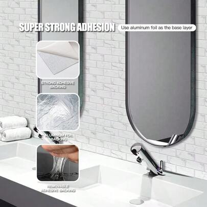 15pcs 3D Marble Wall Tiles, White Cultured Stone Self-Adhesive Foam Wall Panels - Waterproof And Moisture-Proof, Home Decor Wall Stickers, Easy To Peel And Stick, Easy To Clean And Cut, Suitable For Bathroom, Living Room, Kitchen, And Commercial Renovation