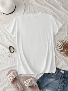 If I'm The Problem Summer Fashion Desert Cactus Bull Head Print Casual Women's Short Sleeve Shirt-New Autumn/Winter Collection: Unisex Relaxed Fit Long-Sleeve Crew Neck Sweatshirt - 白色 - 查看 2