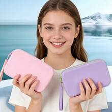 Large Square Silicone Cosmetic Bag, Waterproof Beach Bag, Handheld Pouch, Wristlet, Portable Travel Toiletry Organizer, Makeup Brush & Phone Multi-Function Storage Bag, Gift For Mom, Wife - Multicolor - View 3