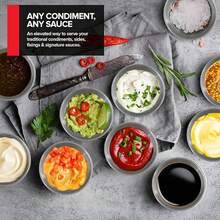 Bộ 6/12 hộp đựng nước sốt bằng thép không gỉ tái sử dụng, hộp đựng bơ, hộp đựng nước sốt bít tết, cốc nước thịt, đĩa gia vị, đĩa chấm sushi, đĩa khai vị, bát đựng nước sốt phô mai, bát đựng tương cà sáng tạo, thích hợp cho nhà hàng, nhà bếp, chuẩn bị bữa ăn, đựng nước chấm và mứt. - Nhiều màu - Xem 8