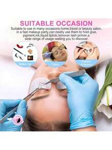 200/100pcs Set: Round Lash Glue Rings, Glue Rings Cups, Anti-Spill Glue Drop Cups, Glue Holder Rack And Thick Fan Cups, Suitable For Eyelash Extension - Disposable Professional Eyelash Extension Tools - Multicolor - View 4