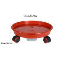 Khay chậu hoa di động có bánh xe đa năng, giá đỡ cây trồng chịu lực cao, đế bánh xe đa năng bằng nhựa, đế tròn dày, chậu hoa nhựa có thể tháo rời kèm hộp đựng nước, khay di động - Nhiều màu - Xem 9
