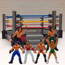 Wrestling Ring Arena Playset With Wrestler Action Figures, Realistic Wrestling Stage Toy For Kids, Collectible Wrestler Figurines For Boys Birthday Gift - 21-piece Fighting Arena Ornament - View 5