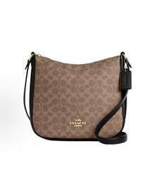 Túi đeo chéo nữ COACH Ellie 27 Classic Logo Zip Closure bằng vải canvas phủ lớp chống thấm, phụ kiện thời trang và thanh lịch. - màu nâu lá phong - Xem 7
