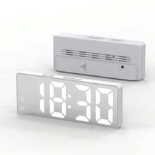 1 pieza Reloj despertador minimalista LED, reloj de estudiante, pantalla de temperatura, alimentado por USB o a batería (baterías no incluidas) - 1PC - Ver 10