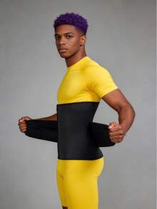 1pc Waist Trainer Belt - Adjustable Support For Shaping Waist And Belly, Enhancing Sweating During Workouts - Multicolor - View 3