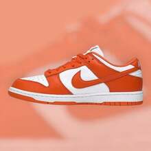 Nike Dunk Low SP "Syracuse" - Authentic Heritage Basketball Sneakers | Viral 2026 Unisex Orange Blaze & White Trainers | Premium Genuine Leather Iconic BTYYS Footwear | Classic Archive Dunk Lifestyle Shoes | Luxury Retro Streetwear Footwear - Syracuse - 查看 5