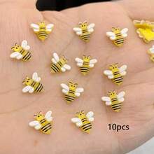 10/30/50 pezzi Adorabili decorazioni a forma di ape glitterate - Colori vivaci di caramelle mini - Strass a fondo piatto per fermagli per capelli fai-da-te, decorazione di fasce per capelli - Multicolore - Visualizzare 16