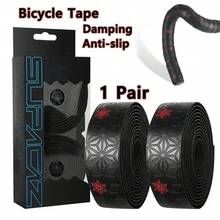 Road Bike Handlebar Tape With PU Wrap Anti-Vibration Anti-Slip Shock Bar Tape Bicycle Handlebar Tape Cycling Supplies - 白色星星 - 查看 6
