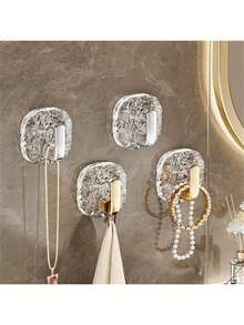 Transparent Multi-Function Bathroom Hanging Hook - Multicolor - View 1