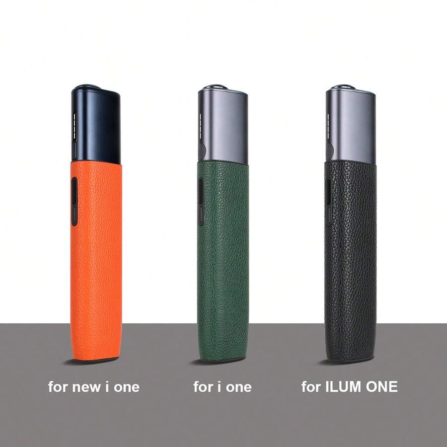 Fingerprint-Resistant Soft TPU & PU Leather Case For IQOS ILUMA ONE/I ONE Series, Seamless Integrated Design, Anti-Fall, Anti-Slip, Wear-Resistant, Precise Cutouts, Delicate Litchi Texture, Lightweight, Portable, Fashionable & Versatile For Couples - Multicolor - View 1