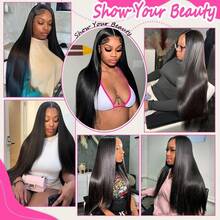Long Straight Wigs Pre Plucked 13x4 Lace Front Wigs 200 Density HD Lace Front Wigs Human Frontal Hair 28 Inch 13x4 Straight Black Wigs Blended Hair For Women 5X5 Wear And Go Pre Cut Lace Front Wig With Baby Hair Daily Party Use - Natural & Black - View 11