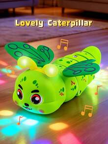 适合2岁以上儿童的电动动物骑乘玩具，360°旋转带闪光灯，可自动行驶，适合2岁以上男孩女孩作为生日礼物、婴儿玩具、旅行玩具、幼儿玩具、婴幼儿玩具 - 彩色 - 查看 2