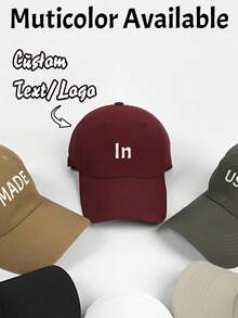 可客製化文字/Logo棒球帽，多色可客製化男女款遮陽帽，可印製任何臉部圖案，個性化棒球帽，照片印製，情人節、生日、母親節禮物，獨特禮物，父親節禮物，畢業禮物 - 彩色 - 查看 4