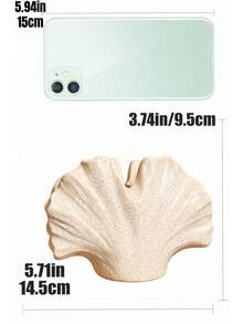 1pc Black Fan-Shaped Vase, Resin Sand Texture Vase, Suitable For Home Decor And Living Room Table Decoration - Multicolor - View 3