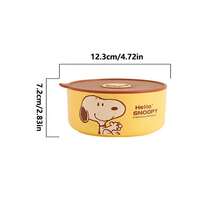 SNOOPY 史努比密封食品储存碗，卡通微波炉午餐盒，批发陶瓷碗，微波炉碗 - 彩色 - 查看 6