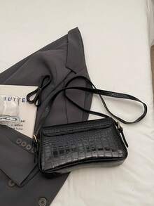 Women's Fashion Crossbody Bag, Suitable For Daily Commute, Travel, Shopping, And Strolling - Black - View 9