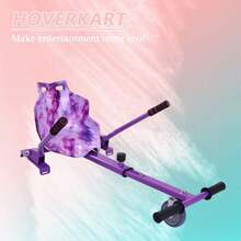 AYAYM Hoverkart Adjustable Sixth Gear Telescopic Adjustment Triangle Stable Kart Seat Kart Racing Frame Fits All Hoverboard Sizes - 8" And 10" - Star Purple - View 3