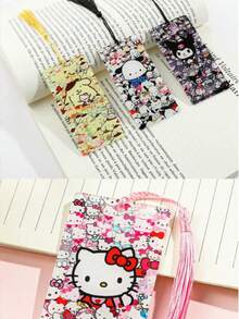 SANRIO 6pcs Character Acrylic Bookmarks Set, Adorable Cartoon Anime Design. Perfect Reading Companion For Anime Fans And Bookworms, These Cute Stationery Items Are A Must-Have. - Multicolor - View 7
