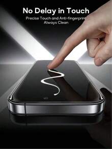 1pc 360° Full Screen Privacy Protector Film, Outstanding Scratch & Wear Resistance, Reliable Screen Protection, Fingerprint-Resistant Coating, Water-Resistant, Compatible With IPhone 17e/17Promax/17Pro/17Air/17/16/16Pro/16Plus - Black - View 7