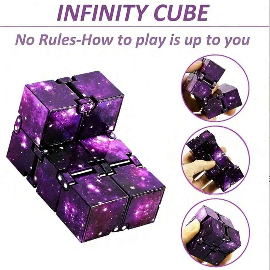 Infinity Cube Toy, Galaxy Space Toy, Stress Relief Building Blocks, Finger Spinner, Toys - Multicolor - View 1