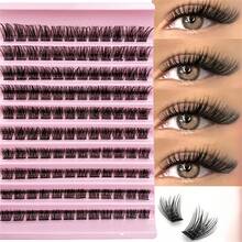 16mm D-Curl Fluffy 3D Segmented False Eyelashes, Natural Individual Lashes Makeup Tool, Soft & Natural, Easy To Use Lash Clusters, Single Lashes - View 5