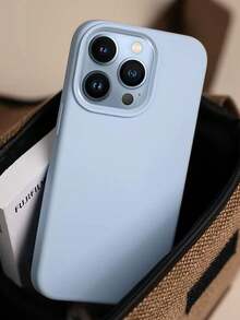 1 chiếc, ốp lưng silicon lỏng Ji Ji màu xanh dương nhạt và vàng, phù hợp với 17, 17 Pro Max/ 16 Pro Max/ 15 Pro/ 14, 13/12/11. Thích hợp làm quà tặng Ngày Valentine/Sinh nhật/Ngày của Mẹ/Lễ Phục Sinh cho gia đình/bạn bè/chị em gái/bạn trai. - Màu xanh nhạt - Xem 3