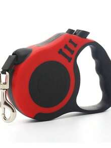 5米可伸缩狗绳，适合小型和大型犬，带旋转牵引绳，红色 - 紅色 - 查看 6