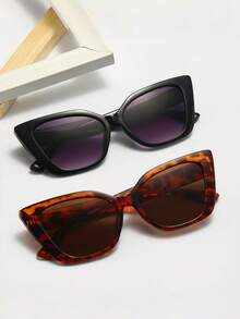Leopard Print Bohemian Fashion Fashion Glasses, Suitable For Daily Wear - Multicolor - View 3