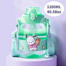Miniso Sanrio Pochacco Portable Big Belly TRITAN Cup 1200mL/40.58oz & Kuromi Pop-Up Lid TRITAN Cup 450mL/15.22oz & Cinnamoroll Stackable Cup Set Kettle 1400mL/47.35oz,Fashion INS Style,Portable Travel Daily Use, Special Unique Gift,Tritan Material(1 PC) - Multicolor - View 2