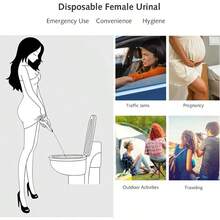 5/10/30pcs Disposable Female Standing Urinal Cup For Pregnant Women, Outdoor Travel Standing Urinal Funnel - Multicolor - View 2