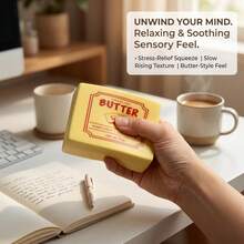 饺子造型软绵绵黄油玩具，柔软慢回弹，黄油棒造型，粘稠黄油材质，减压玩具，逼真捏捏捏饺子 - 彩色 - 查看 2