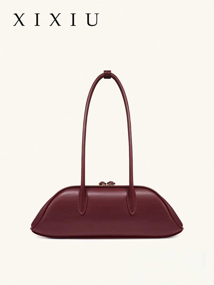 Autumn/Winter French Retro Minimalist Bag, Simple And Versatile For Commute And Dates, Women's Shoulder Bag - Red - View 1