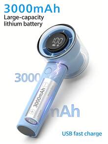 PHILIPS Handheld Fan, USB Rechargeable, Portable Mini Fan, 16-Hour Long Battery Life, 100 Speed Settings For Super-Fast Wind Power, Outdoor Picnic Fan, LED Power Display. - Handheld Fan - View 3