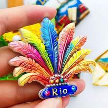 1 pièce Aimant de réfrigérateur en résine 3D, souvenir de voyage en Amérique du Sud - Brésil, Argentine, Bolivie, Pérou, Lima, Rio de Janeiro, Colombie, Bogota, Chili, Machu Picchu, Ushuaia, MOAI, Uruguay, Chutes d'Iguazu, autocollant magnétique de collection, décoration murale, œuvre d'art pour armoire de cuisine/chambre, petit cadeau créatif et significatif pour un voyage en Amérique du Sud - multicolore - Voir 23