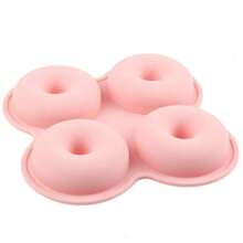Khuôn làm bánh donut 4 ngăn dùng cho nồi chiên không dầu, khuôn nướng silicon chống dính tái sử dụng, khuôn làm bánh donut, bánh ngọt, bánh quy, bánh mì tròn, bánh muffin hoàn hảo, phụ kiện nướng cho nồi chiên không dầu và lò nướng. - khuôn làm bánh donut - Xem 9