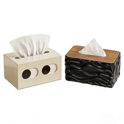 Bộ hộp khăn giấy hình mắt to nhiều mảnh, hộp đựng khăn giấy biểu cảm khuôn mặt sáng tạo, thích hợp trang trí phòng khách, bàn cà phê, bàn ăn.