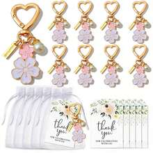 Bộ 12 móc khóa hình trái tim - Bao gồm móc khóa hoa, thẻ cảm ơn và túi quà. Mặt dây chuyền hợp kim hình hoa đôi rất thích hợp cho các dịp như tặng nhân viên, tình nguyện viên, đám cưới, sinh nhật, nghỉ hưu, quà tặng hàng hóa số lượng lớn, phụ kiện nhỏ, quà tặng Ngày của Mẹ, quà tặng phù dâu và phù rể, quà tặng tiệc độc thân, quà sinh nhật, quà tặng phù dâu, quà tốt nghiệp, quà tặng Ngày của Mẹ, quà tặng Ngày Nhà giáo, đồ dùng du lịch, trang trí nhà cửa, v.v. - A - Xem 3