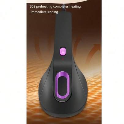Ferro de Passar a Vapor Portátil 2 em 1 – Compacto, Elétrico, Alisamento Rápido para Roupas, Cortinas e Tecidos (25 cm) - Qiu Presentes